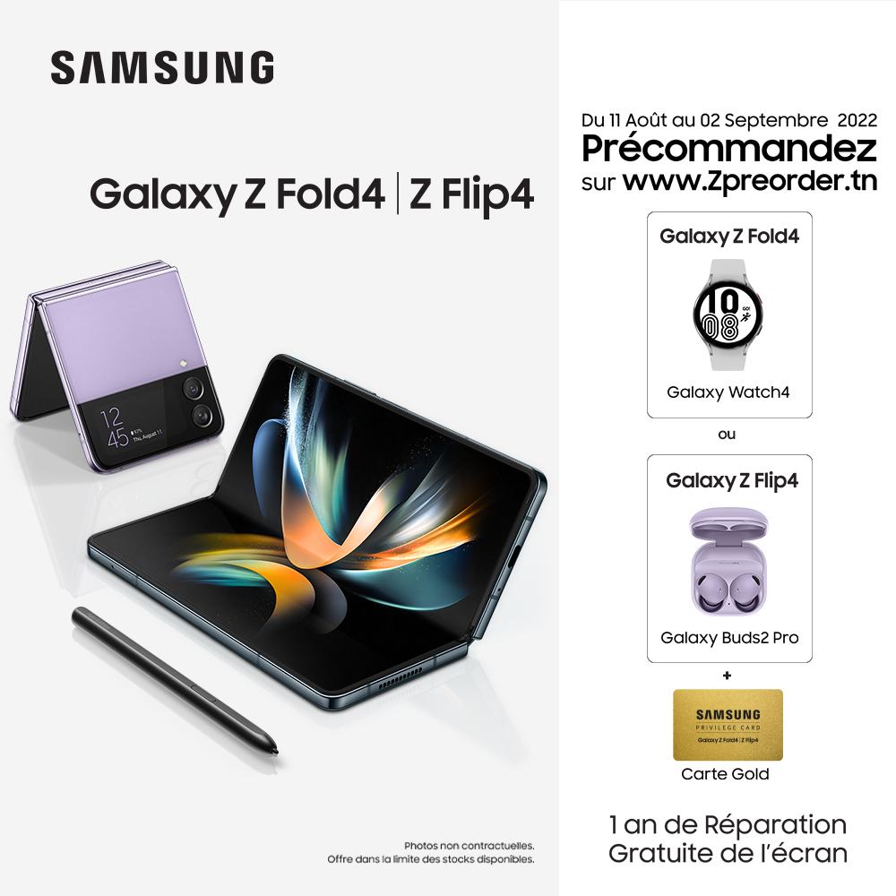 Précommande Samsung Galaxy Z Flip4 et Z Fold4