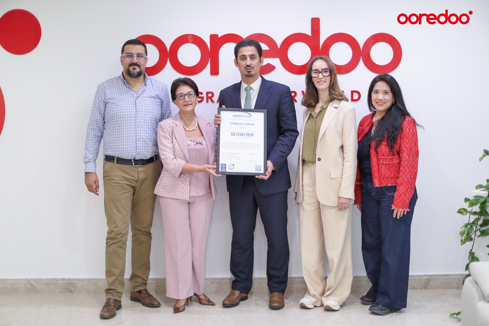 Ooredoo Tunisie & certification ISO 22301:2019