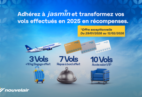 Nouvelair & fidélité Jasmin