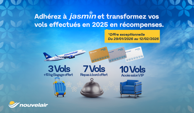 Nouvelair & fidélité Jasmin